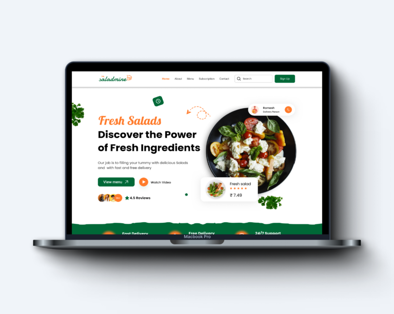 saladmine website design by eliya